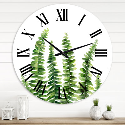 Fern Leaves - II - Horloge murale