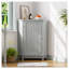 Armoire de coin de salle de bain moderne gris avec tablette réglable - Armoire de rangement triangulaire en panneau de fibres à densité moyenne