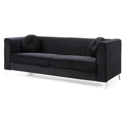Black Velvet Living Room , Legs, Comfortable Padding - Glory Furniture G793a-s Suede Futon, Multifunctional