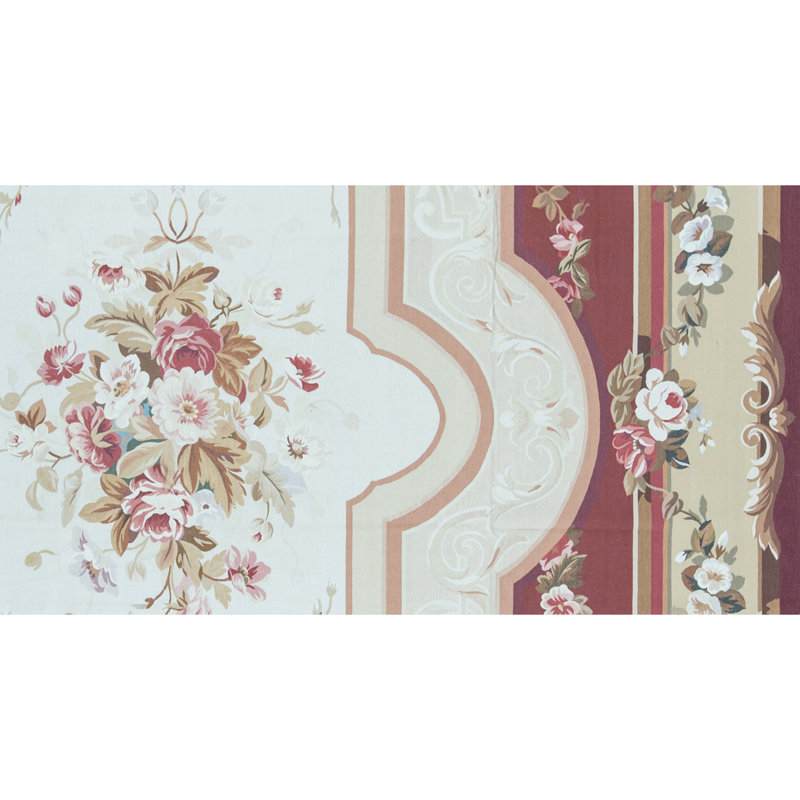 Hand-Knotted High-Quality Wine and Gold Area Rug