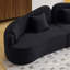 Canapés compacts en chenille noire, mousse durable, style rétro pour les appartements