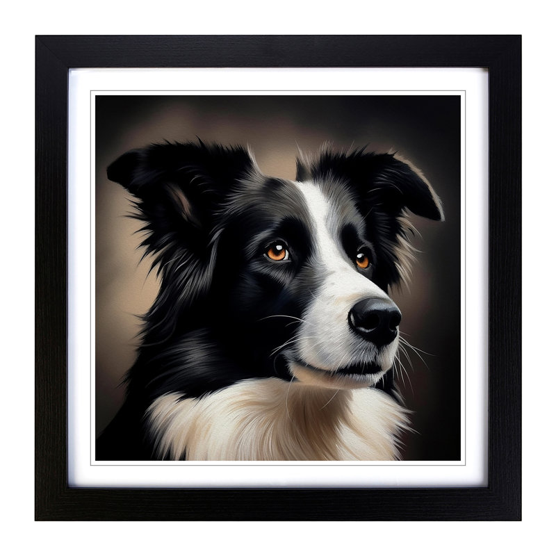 Single Picture Frame Print on Wood, Black