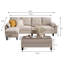 Canapé de 102,4 po de largeur avec repose-pieds et banc long avec table basse-457809662