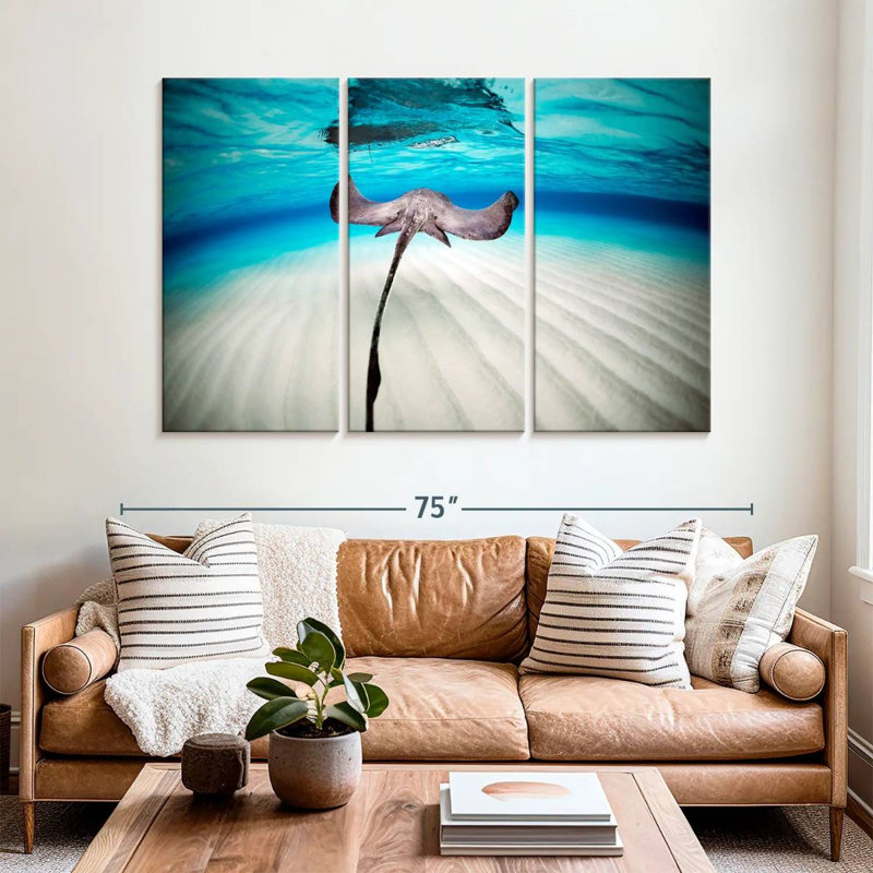 Brampt Stingray Underwater Scenery, 42" H x 65" W