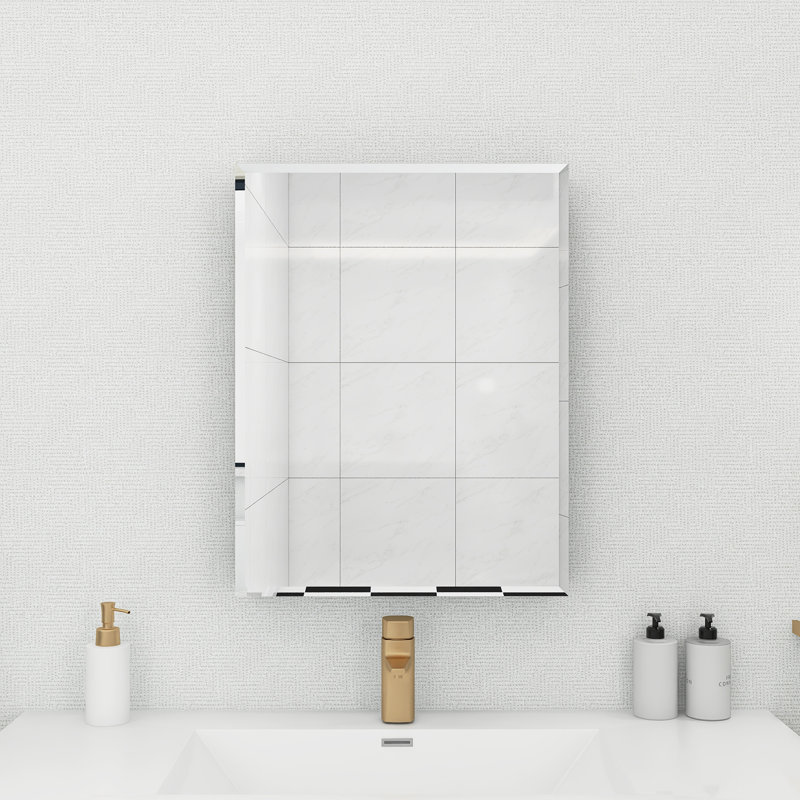 Miroir pour armoire à pharmacie Landseer, H 26 po x l 20 po x P 5 po, Argent