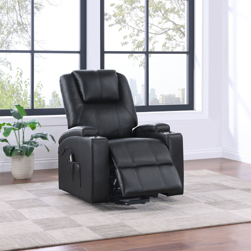 Fauteuil inclinable de massage Macklin, Noir