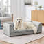 Canapé surdimensionné pour animaux de compagnie, canapé rectangulaire pour chien avec accoudoirs courbés, canapé confortable en tissu de lin pour chiens de grande taille et surdimensionnés - GRIS CLAIR 1pc-405304579