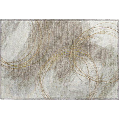 Premium Machine Washable Mayfield AMF2396 Abstract Rug