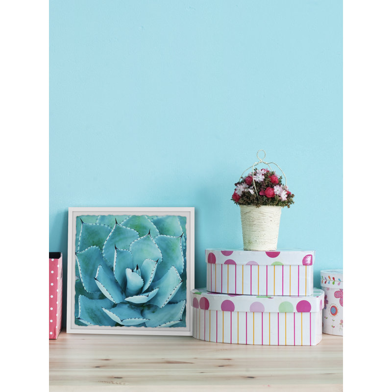 Thriving Succulent - Single Picture Frame Painting, 51 cm H x 51 cm W