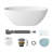 Monaco 59"x 30" Solid Surface Stone Freestanding Soaking Bathtub Bathroom Tub