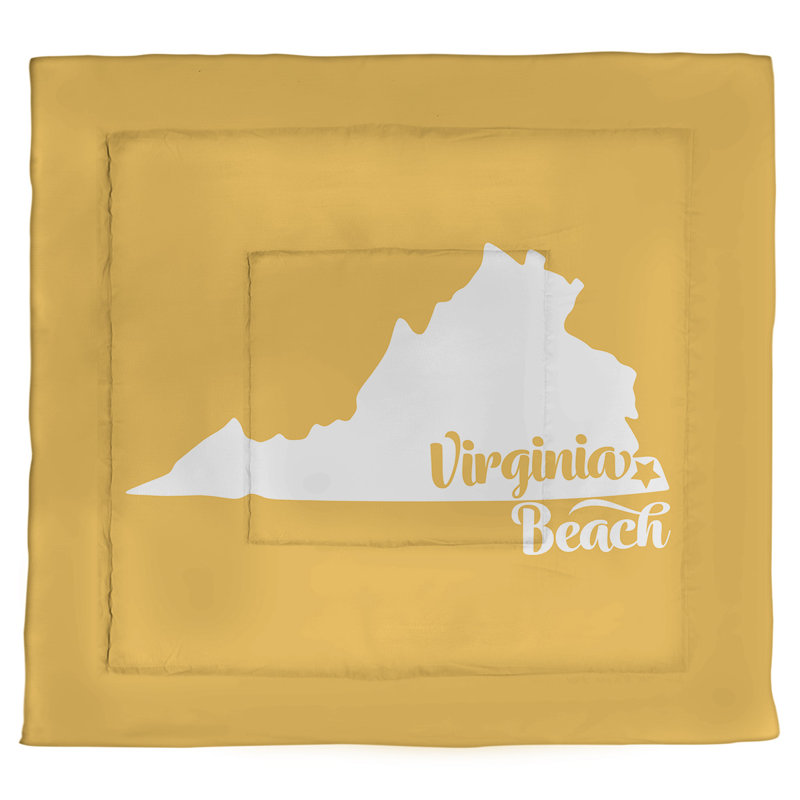 Virginia Polyester Comforter, Queen Comforter, Yellow