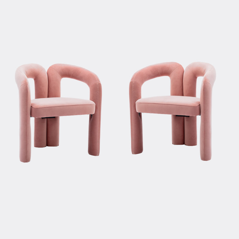 Cahuilla 25.2'' Wide Armchair, Pink Fabric