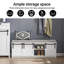 Banc de rangement en bois blanc-481184550