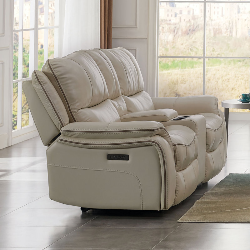Causeuse inclinable rembourrée 68 "Virtyt, Polyester beige