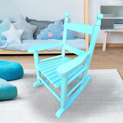 Children's Rocking Light Light Blue Chair- Indoor Or Outdoor -Suitable For Kids-Durable