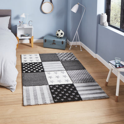 Dake area rug Machine Woven Rectangle Grey