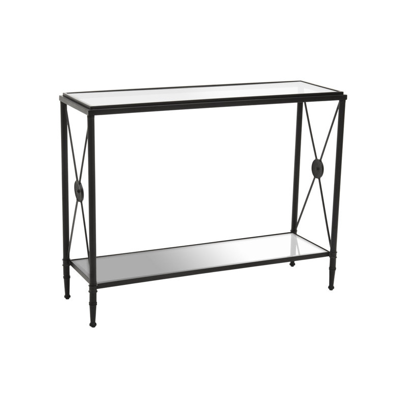 Latavion 101cm Glass Top Console Table