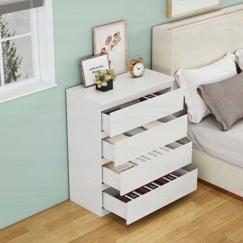 Commode 4 tiroirs, Blanc