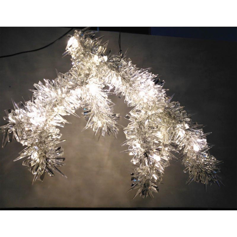 Lustre lumière branche de glace, Laiton, Fumée, 25” Wide x 18” Height