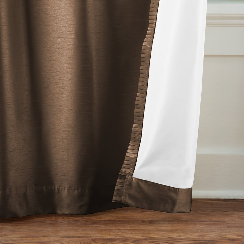 Mahoe Blackout Single Curtain Panel, 52" W x 95" L, Chocolate