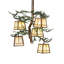 29" Wide Pine Branch 5 Light Chandelier