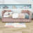 Upholstered Velvet Daybed with Trundle Bed-1139403366