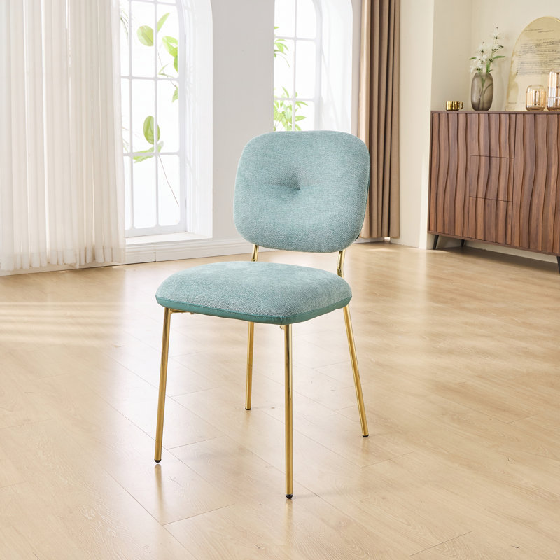 Chaises de salle à manger, Vert, Doré