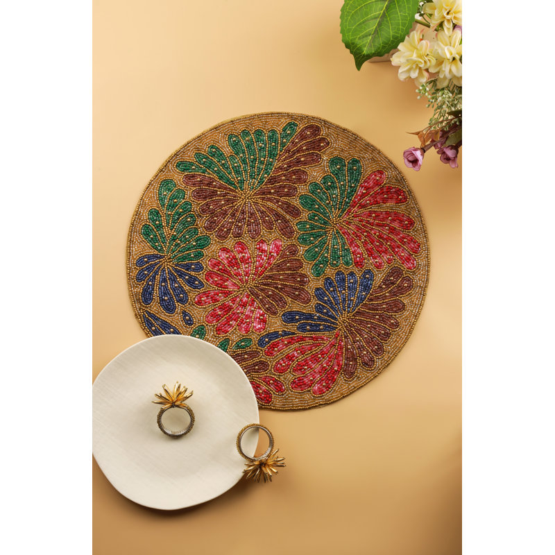 The "Autumn Bloom" Beaded Placemat