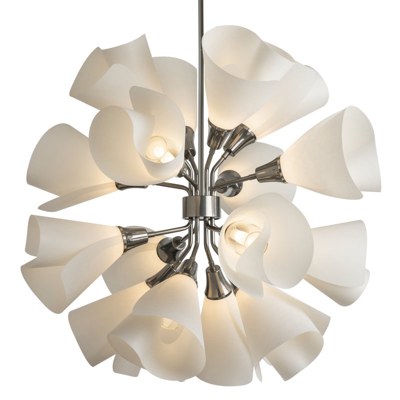 Mobius 16 - Light Sputnik Sphere Chandelier, Sterling