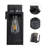  2-pack 12.5in. Matte Black Outdoor Wall Lantern Sconce With Built-in Outlet