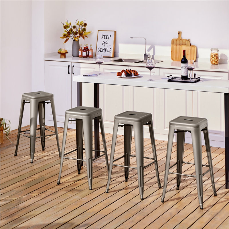 Tabouret de bar 30 po Winfred, Métal industriel, Tabouret de bar (siège d’une hauteur de 30 po)