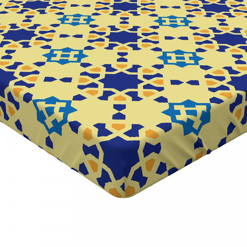 Microfiber Geometric Fitted Sheet, Full Fitted Sheet