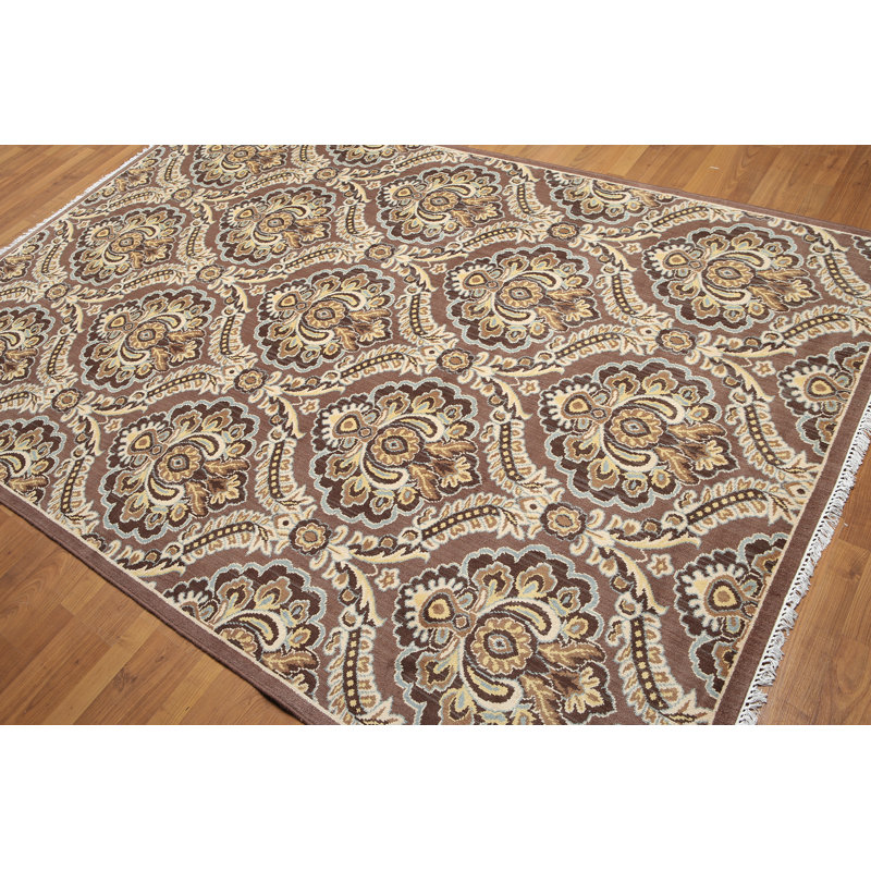 Tapis brun/beige laine Ratner