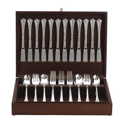 Promotional Brown Silverware Chest with Brown Lining