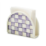 Violet Check Napkin Holder