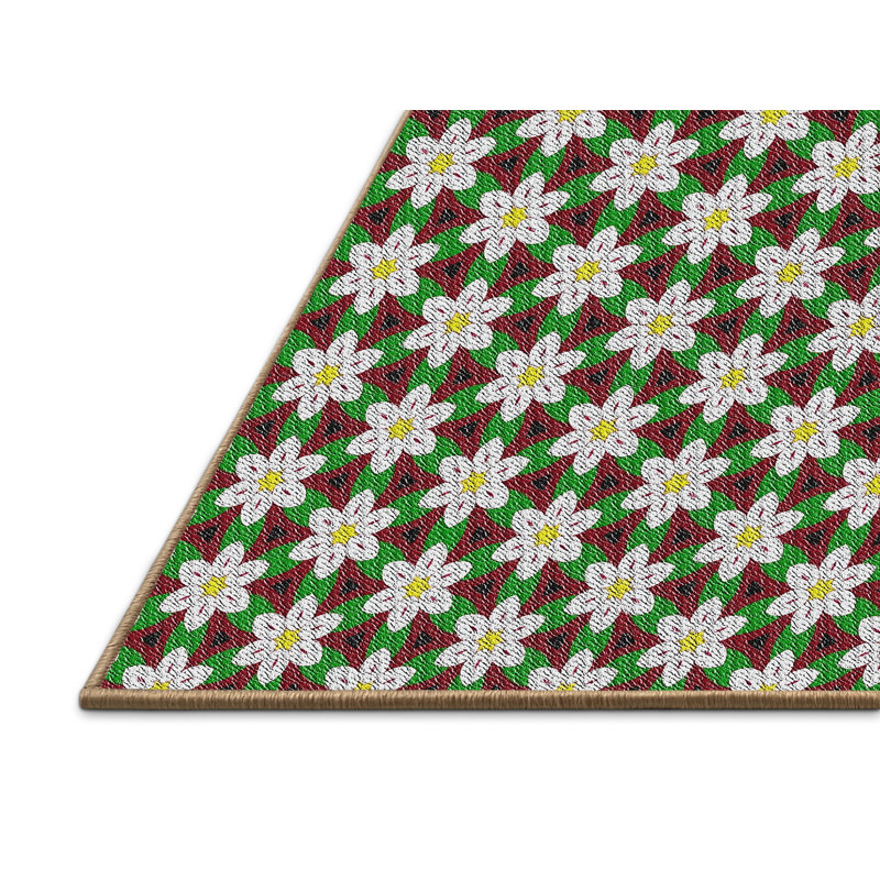 Floral Indoor Rug, Rectangle 5' x 7'