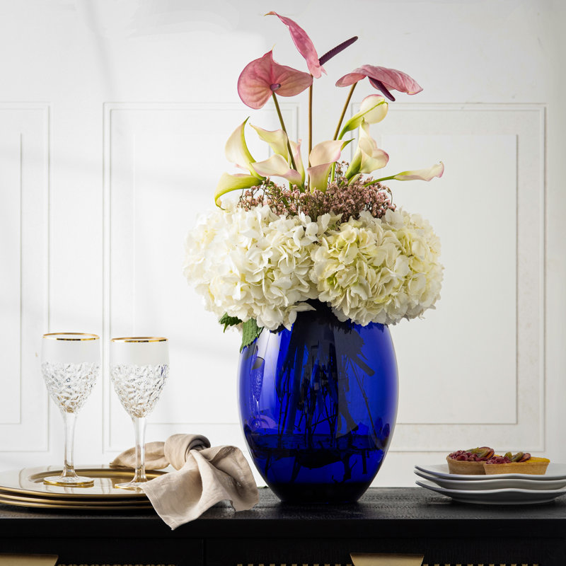 Vase de table, H 11,75 po x l 8,5 po x P 8,5 po