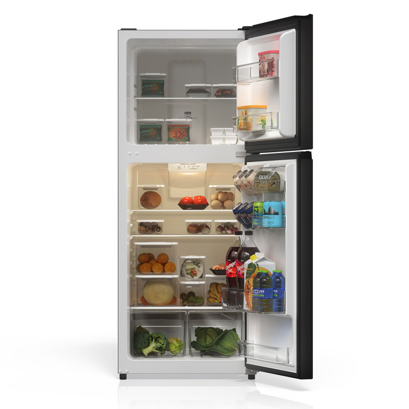 TCL 11.6 Cu. Ft. Counter-Depth Refrigerator Black with Freezer, Black