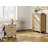 Ensemble de commode et table de chevet 2 pièces 2 pièces, chêne