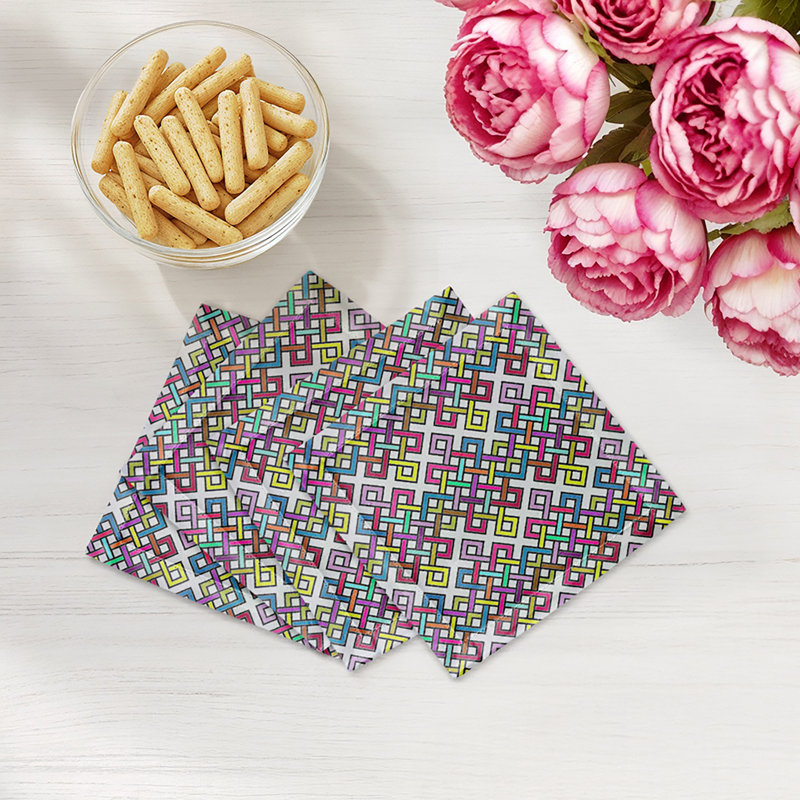 Infinity Knot Cotton Sateen Cocktail Napkins