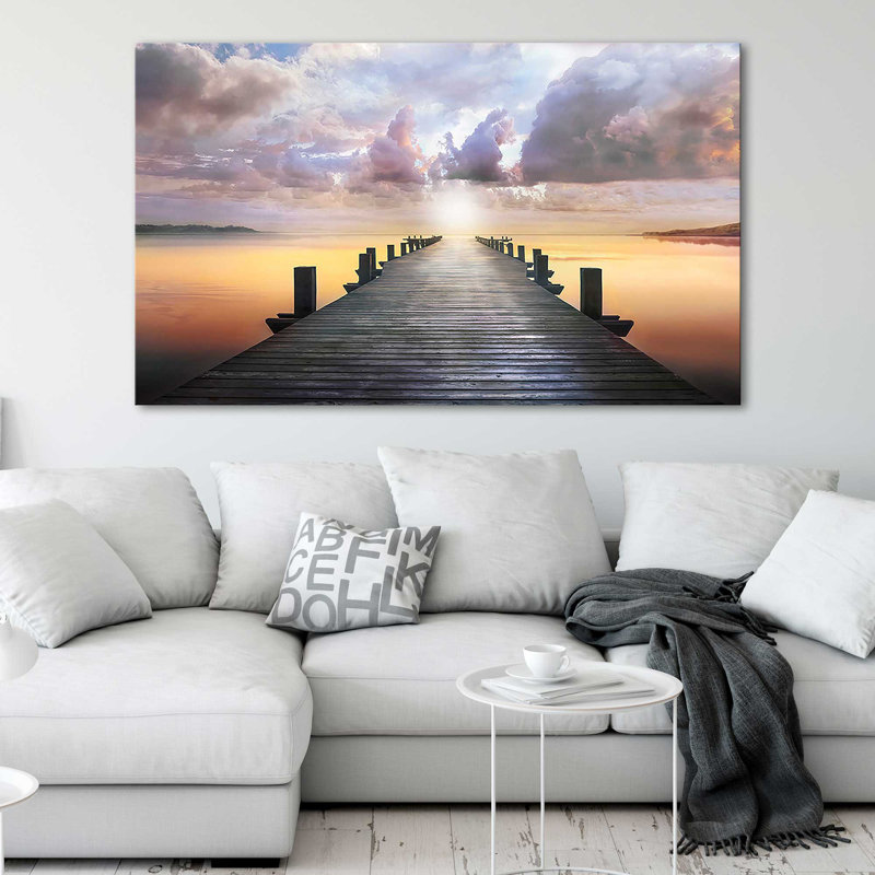 «Blue Way» par Mike Calascibetta - photographie, Toile tendue, H 36 po x l 60 po x P 1,5 po