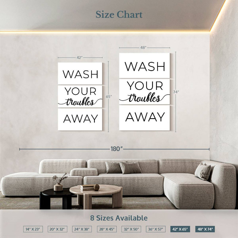 Tergel Wash Your Troues Away, H 74 po x l 48 po