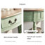 Console rétro en bois massif vert