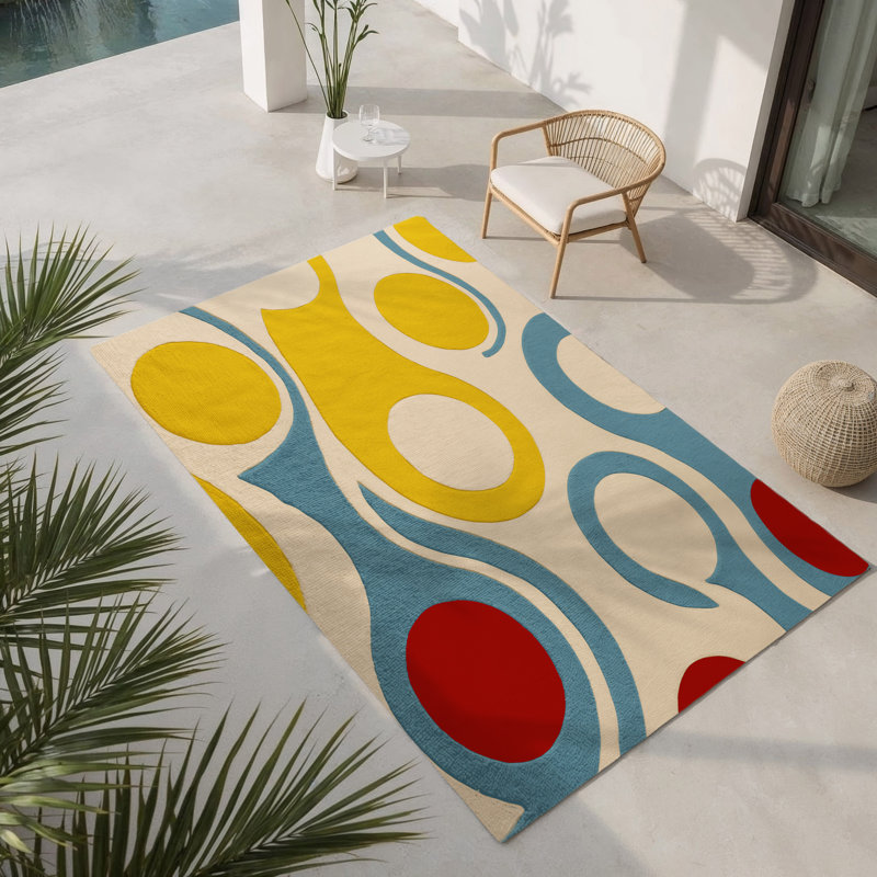 Tapis intérieur et extérieur Spunky Dash, Rectangulaire 8 pi x 10 pi