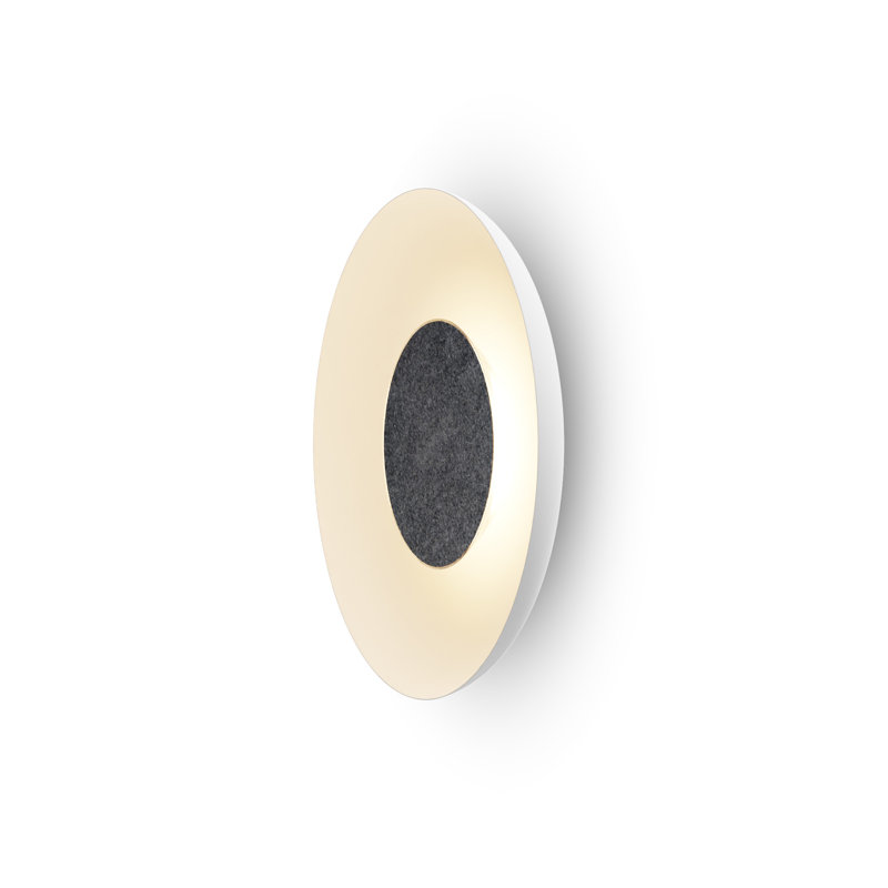 Ramen LED Flush Mounted Sconce, 3.5" H x 24" W x 24" D, Charcoal/Matte White
