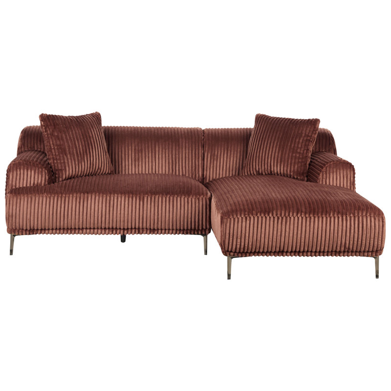 STENUM 3 Seater Sofa & Chaise, Left Hand Facing, Brown