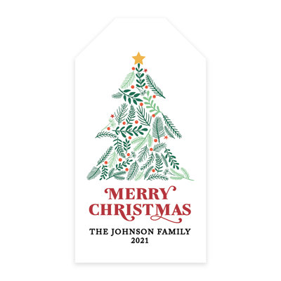 Étiquettes abstraites personnalisées personnalisées Merry Christmas