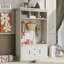 Arbre d'entrée Rafkind avec banc avec 3 crochets, portemanteau, banc d'entrée, banc de rangement, design 3 en 1-1285710912