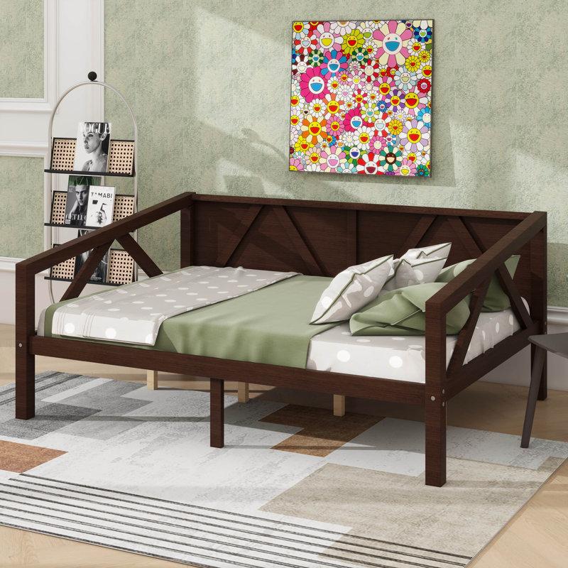 Lit de jour moderne de style minimaliste, Complet/Double, Espresso