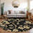 Inoa Black Washable Indoor-Outdoor Rug - -1775414278